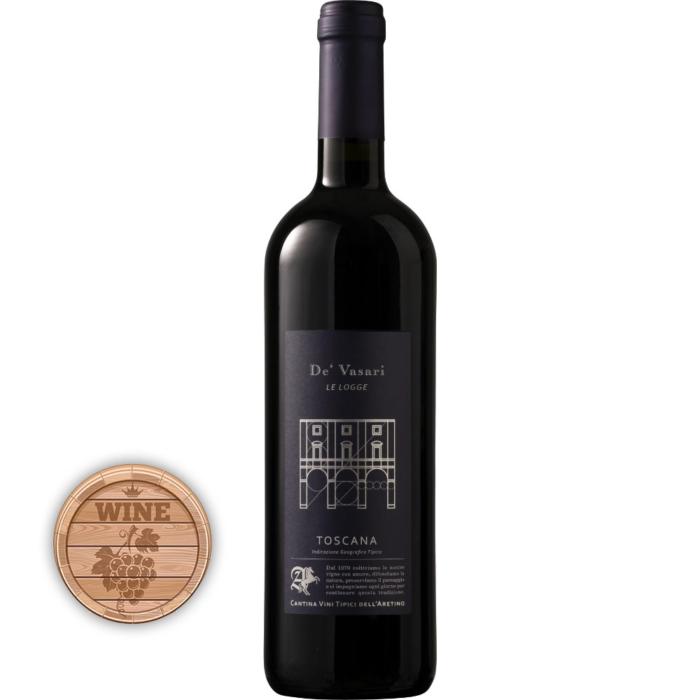 DE' VASARI  Supertuscan "LE LOGGE" Toscana Rosso IGT Gradi alcol 13%